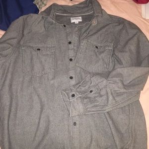 grey button up